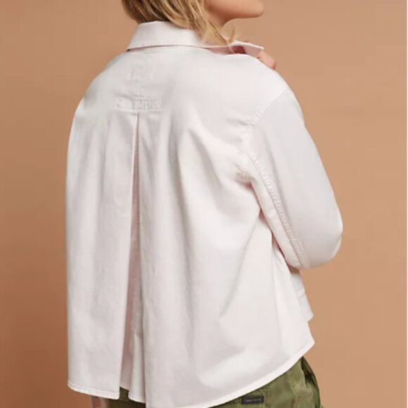 Anthropologie Pink Chino Casual Swing Jacket XS - Picture 6 of 7